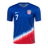 Camisa de Futebol Estados Unidos Giovanni Reyna #7 Equipamento Secundário Copa America 2024 Manga Curta